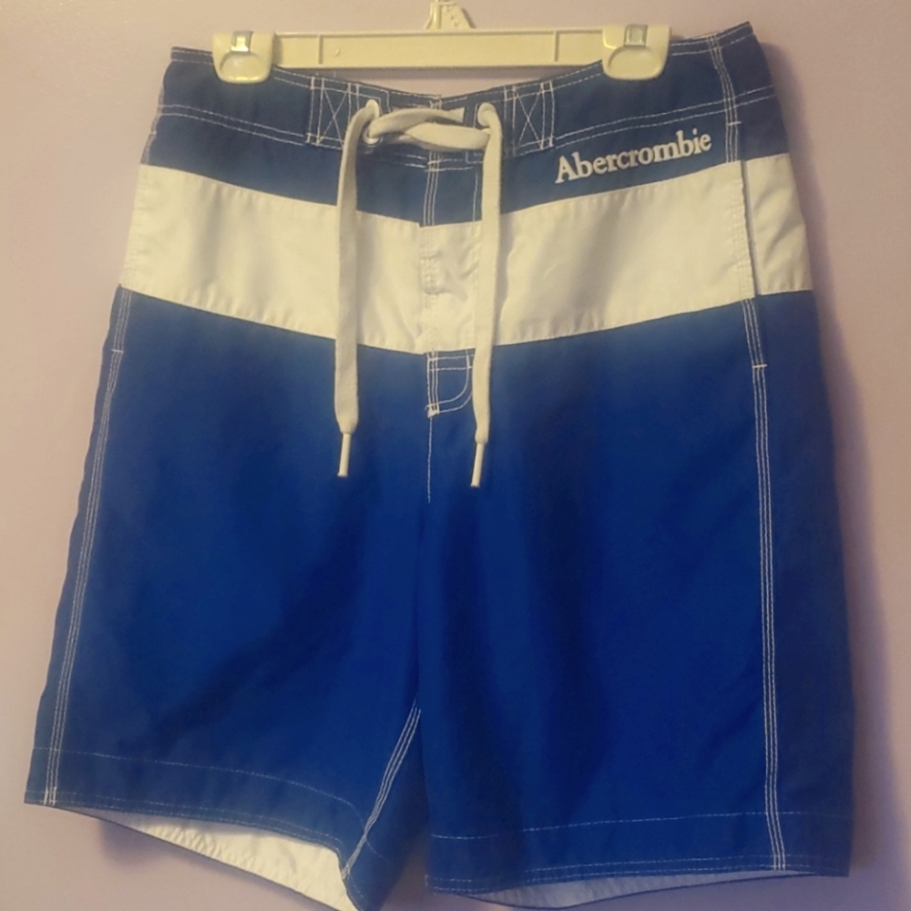 Abercrombie Mens Large Swim Shorts Trunks blue